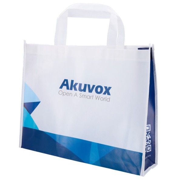 Comprar AKUVOX AK-BAG Akuvox - Bolsa con asas reutilizable - Fibra de poliéster - Color azul y blanco