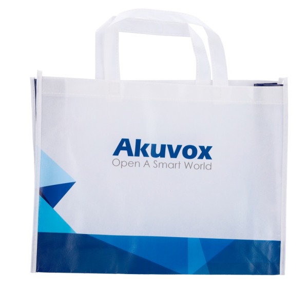 Comprar AKUVOX AK-BAG Akuvox - Bolsa con asas reutilizable - Fibra de poliéster - Color azul y blanco