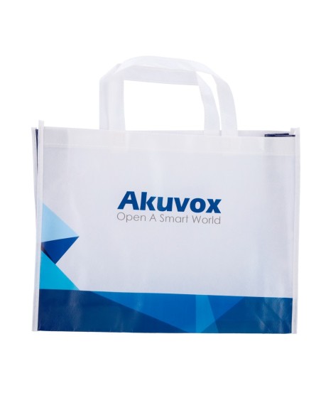 Comprar AKUVOX AK-BAG Akuvox - Bolsa con asas reutilizable - Fibra de poliéster - Color azul y blanco