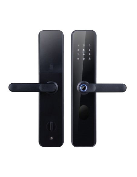 Comprar AKUVOX AK-C6 Cerradura inteligente - Huella, tarjeta MF y PIN - 250 usuarios | ZigBee - Autónoma 4 x pilas AA - APP móvi