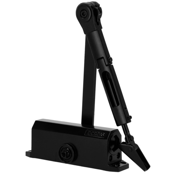 Comprar DORCAS DR-DC1-H-BLACK Cierrapuertas de brazo articulado - Instalación de superficie y reversible - Apertura con fuerza r