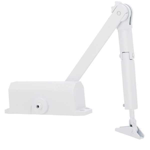 Comprar DORCAS DR-DC1-H-WHITE Cierrapuertas de brazo articulado - Instalación de superficie y reversible - Apertura con fuerza r
