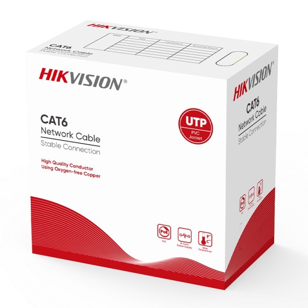Comprar HIKVISION DS-1LN6UZC0 Hikvision cable UTP categoría 6 - Conductor OFC, 99,5% cobre - Diámetro 24 AWG-0,51mm - Se suminis