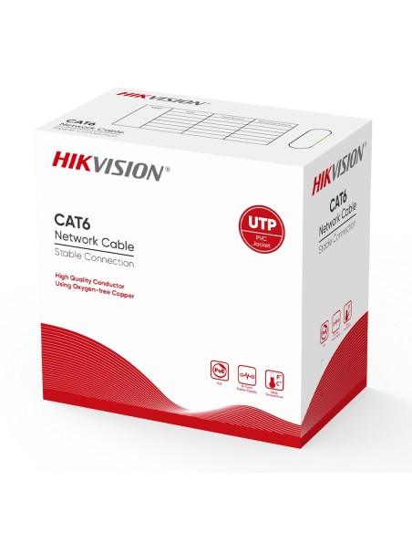 Comprar HIKVISION DS-1LN6UZC0 Hikvision cable UTP categoría 6 - Conductor OFC, 99,5% cobre - Diámetro 24 AWG-0,51mm - Se suminis