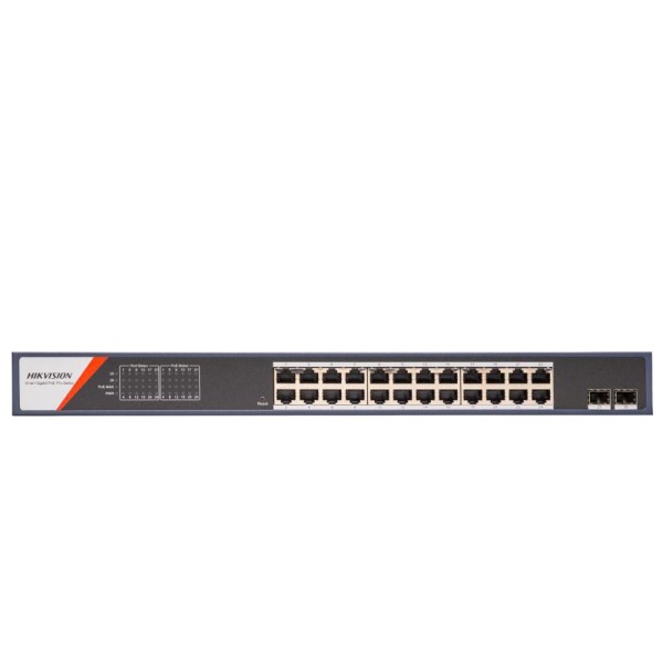 Comprar HIKVISION DS-3E1526P-SI-24P2F Hikvision Switch PoE Gestionable - 24 Puertos PoE Gigabit + 2 Uplinks SFP Ópticos - Veloci
