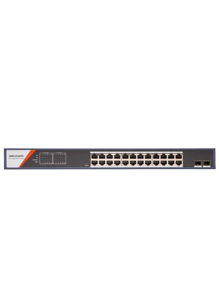 Comprar HIKVISION DS-3E1526P-SI-24P2F Hikvision Switch PoE Gestionable - 24 Puertos PoE Gigabit + 2 Uplinks SFP Ópticos - Veloci