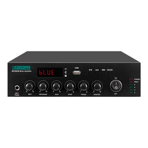 Comprar DSPPA DSPPA-MP250UB Amplificador mezclador DSPPA - Línea 70V/100V y baja impedancia - 1 x 250W  - 2 Mic 2 Phantom | 2 