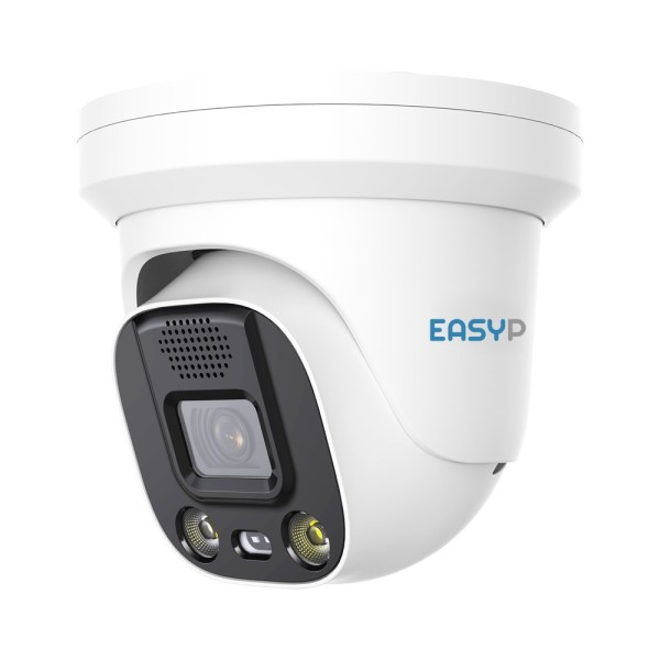 Comprar EASY-P EP-IPT221A-8-SL Cámara Turret IP AI EASY-P - 8MP | Lente 2.8 mm - IR 40 m | Luz blanca 30 m | Mic | Altavoz - Plu