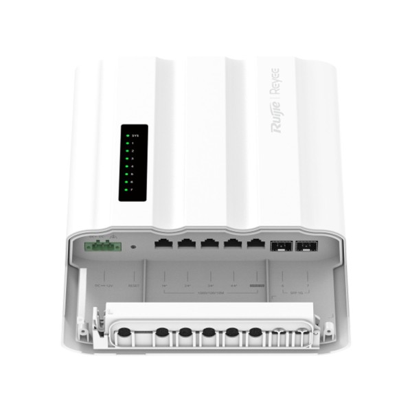 Comprar REYEE RG-ES207GS-PI-OD Ruijie Reyee Cloud Managed L2 PoE Switch - 5 puertos Gigabit RJ45 y 2 ranuras SFP - 4 salidas PoE