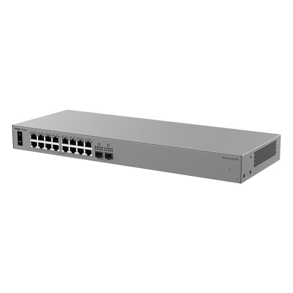 Comprar REYEE RG-ES216GC2MS Ruijie Reyee Cloud Managed L2 Switch - 16 puertos Gigabit RJ45 y 2 ranuras 2.5G SFP - Resiliencia de