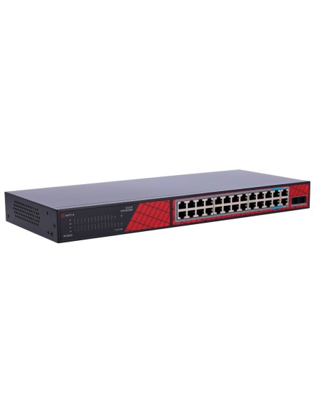 Comprar SAFIRE SF-SW2824HIPOE-GF-300 Safire Switch Hi-PoE - 24 puertos + 2 SFP Uplink + 2 Uplink RJ45 - Velocidad de puertos Gig