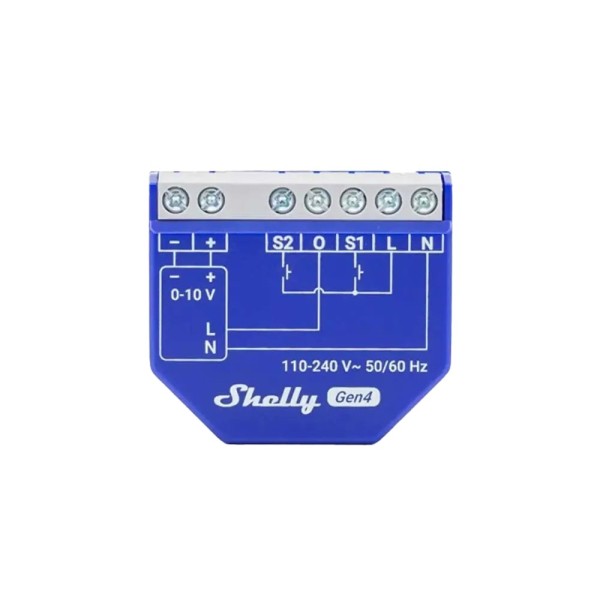 Comprar SHELLY SH-DIMMER-01-10V-GEN4 Shelly Dimmer 0/1-10V PM Gen4 - Control analógico de 0/1-10V / Relé Interno 13A - Controlad