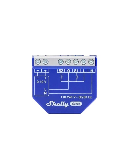 Comprar SHELLY SH-DIMMER-01-10V-GEN4 Shelly Dimmer 0/1-10V PM Gen4 - Control analógico de 0/1-10V / Relé Interno 13A - Controlad