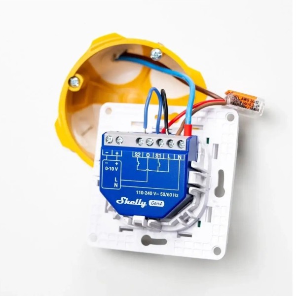 Comprar SHELLY SH-DIMMER-01-10V-GEN4 Shelly Dimmer 0/1-10V PM Gen4 - Control analógico de 0/1-10V / Relé Interno 13A - Controlad
