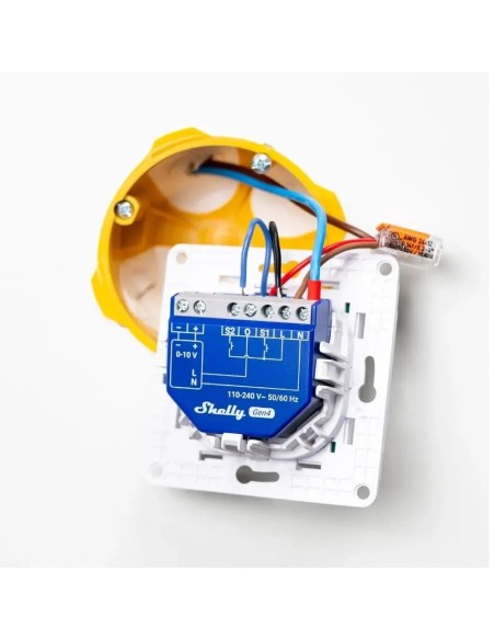 Comprar SHELLY SH-DIMMER-01-10V-GEN4 Shelly Dimmer 0/1-10V PM Gen4 - Control analógico de 0/1-10V / Relé Interno 13A - Controlad