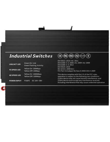 Comprar OEM SW2624HIPOE-MGF-360-DIN Switch PoE Marca Blanca - Montaje en carril DIN - 24 Puertos Gigabit + 4 SFP Gigabit - 90W p