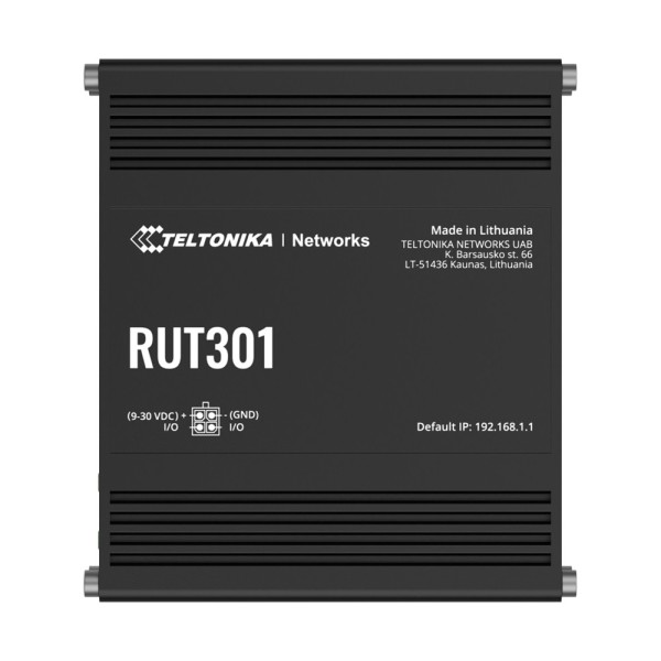 Comprar TELTONIKA TK-RUT301 Router industrial con 5 puertos RJ45 10/100 Mbps - Ecosistema IoT: Modbus, MQTT, OPC UA y BACnet - T