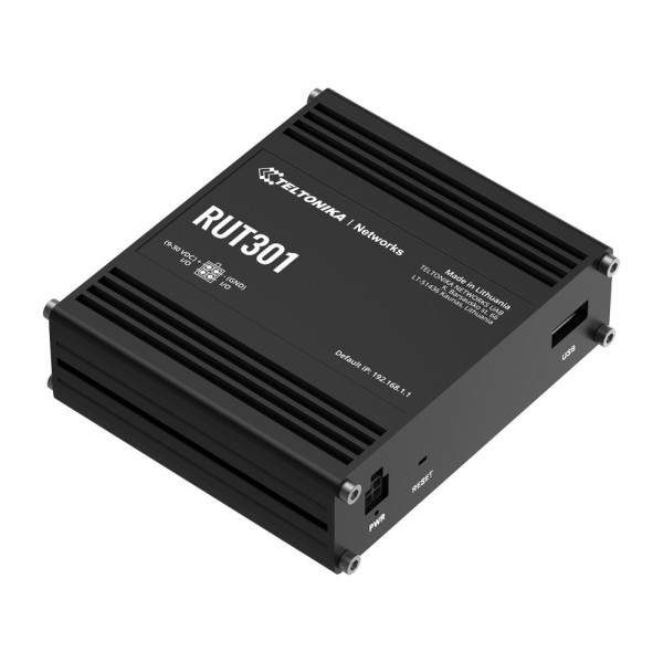 Comprar TELTONIKA TK-RUT301 Router industrial con 5 puertos RJ45 10/100 Mbps - Ecosistema IoT: Modbus, MQTT, OPC UA y BACnet - T
