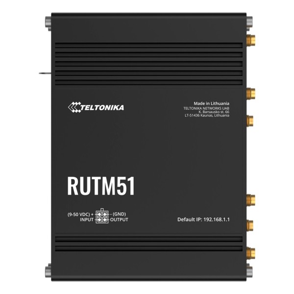 Comprar TELTONIKA TK-RUTM51 Router Industrial 5G Sub-6GHz de alta velocidad  - Resiliencia con Dual SIM y failover automático 