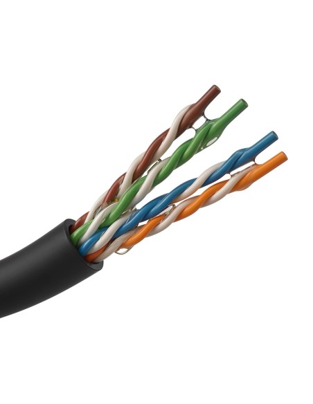 Comprar SAFIRE UTP5E-305-JELLY-OUTDOOR Bobina de cable de red Cat5e de 305 metros - Conductor CCA aluminio recubierto de cobre -