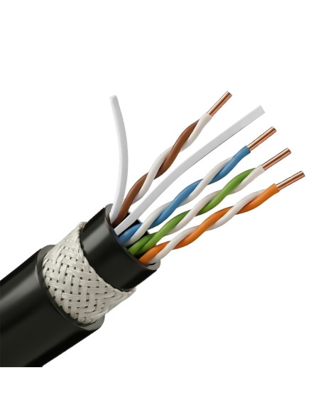 Comprar SAFIRE UTP6-305-BC-LSZH-G-OUTDOOR Cable de datos U/UTP Categoría 6 de 4 pares - Conductor de cobre sólido puro Bare Copp