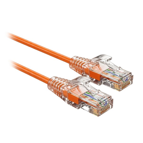 Comprar SAFIRE UTP6A-SLIM-010O Cable UTP Slim de parcheo - Ethernet - Conectores RJ45 - Categoría 6A - 0,1 m - Color naranja