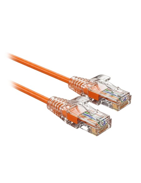 Comprar SAFIRE UTP6A-SLIM-010O Cable UTP Slim de parcheo - Ethernet - Conectores RJ45 - Categoría 6A - 0,1 m - Color naranja