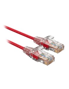 Comprar SAFIRE UTP6A-SLIM-010R Cable UTP Slim de parcheo - Ethernet - Conectores RJ45 - Categoría 6A - 0,1 m - Color rojo