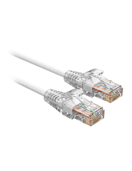 Comprar SAFIRE UTP6A-SLIM-010W Cable UTP Slim de parcheo - Ethernet - Conectores RJ45 - Categoría 6A - 0,1 m - Color blanco