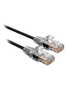 Comprar SAFIRE UTP6A-SLIM-015BK Cable UTP Slim de parcheo - Ethernet - Conectores RJ45 - Categoría 6A - 0,15 m - Color negro