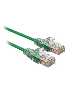 Comprar SAFIRE UTP6A-SLIM-015G Cable UTP Slim de parcheo - Ethernet - Conectores RJ45 - Categoría 6A - 0,15 m - Color verde