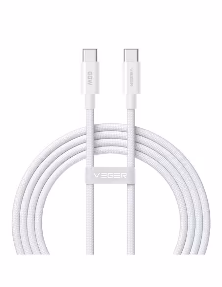 Comprar VEGER VG-CC06-FPG Veger - Cable USB 2.0 para cualquier dispositivo - USB-C a USB-C - Cubierta de metal, Nylon trenzado c