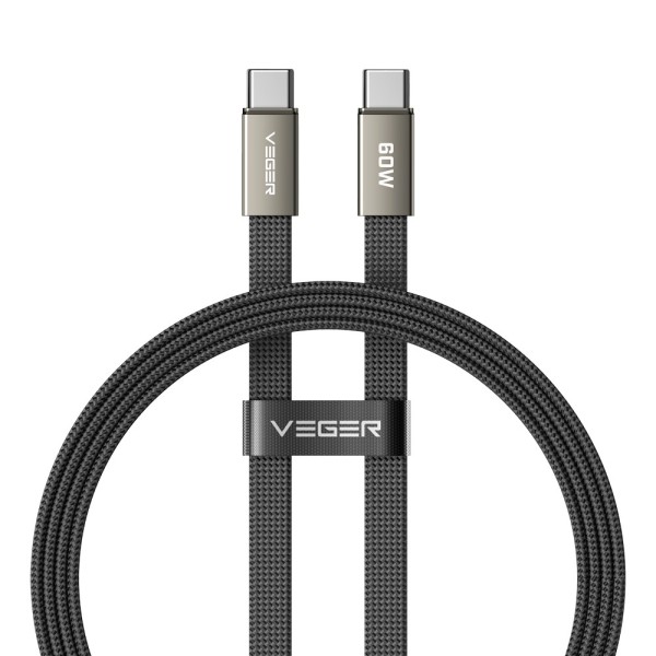 Comprar VEGER VG-CC06-MTB Veger - Cable USB 2.0 para cualquier dispositivo - USB-C a USB-C - Cubierta de metal, Nylon trenzado c