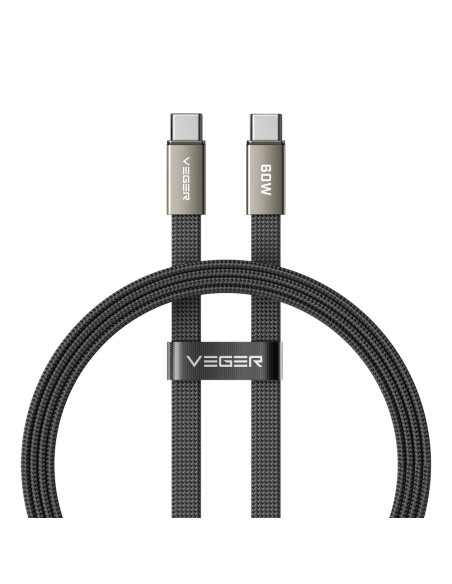 Comprar VEGER VG-CC06-MTB Veger - Cable USB 2.0 para cualquier dispositivo - USB-C a USB-C - Cubierta de metal, Nylon trenzado c