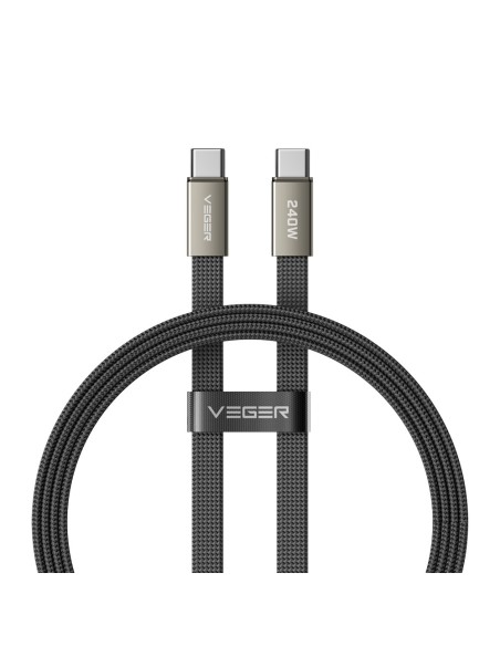 Comprar VEGER VG-CC2-MTB Veger - Cable USB 2.0 para cualquier dispositivo - USB-C a USB-C - Cubierta de metal, Nylon trenzado co