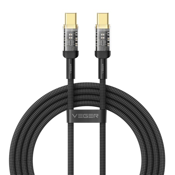 Comprar VEGER VG-CC2-TMD Veger - Cable USB 2.0 para cualquier dispositivo - USB-C a USB-C - Conector con indicador LED, Nylon ac