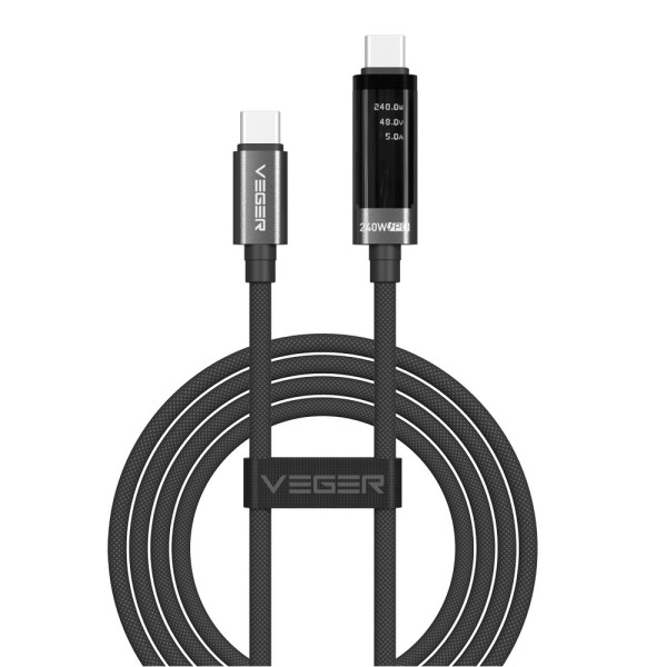 Comprar VEGER VG-DC120-CC1.2 Veger - Cable USB 2.0 para cualquier dispositivo - USB-C a USB-C - Conector con display multifunció