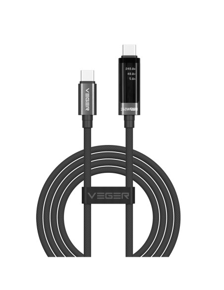 Comprar VEGER VG-DC120-CC1.2 Veger - Cable USB 2.0 para cualquier dispositivo - USB-C a USB-C - Conector con display multifunció