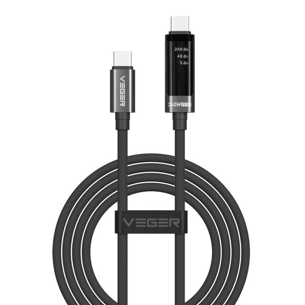 Comprar VEGER VG-DC120-CC1.5 Veger - Cable USB 2.0 para cualquier dispositivo - USB-C a USB-C - Conector con display multifunció