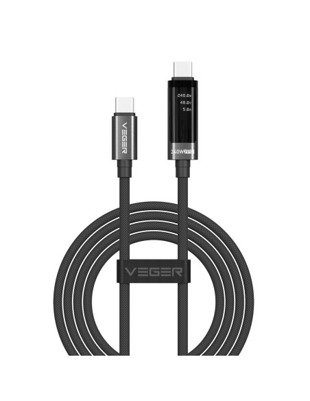 Comprar VEGER VG-DC120-CC1.5 Veger - Cable USB 2.0 para cualquier dispositivo - USB-C a USB-C - Conector con display multifunció