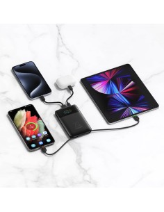 Comprar VEGER VG-W1211A-B VEGER Power Bank con pantalla LCD Negro - Capacidad 10000mAh / PD 20W - Entradas USB-C y cable integra 2