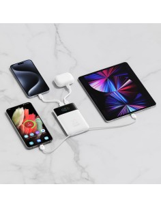 Comprar VEGER VG-W1211A-W VEGER Power Bank con pantalla LCD Blanco - Capacidad 10000mAh / PD 20W - Entradas USB-C y cable integr 2