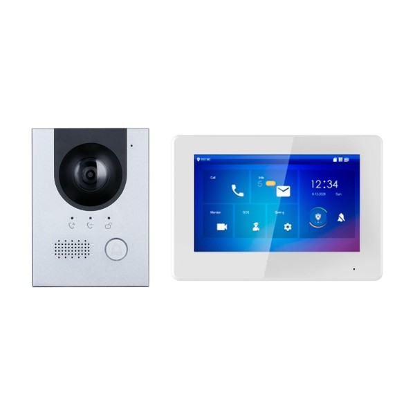 Comprar X-SECURITY XS-VTK2202-2 Kit de Videoportero - Tecnología 2 hilos y PoE - Incluye Placa, Monitor, Hub 2 hilos y soporte -
