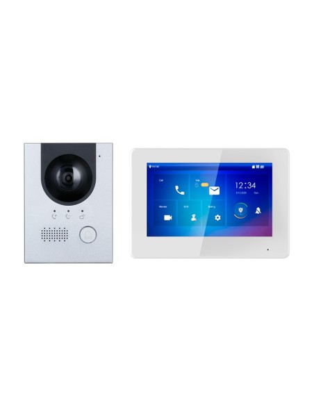 Comprar X-SECURITY XS-VTK2202-2 Kit de Videoportero - Tecnología 2 hilos y PoE - Incluye Placa, Monitor, Hub 2 hilos y soporte -