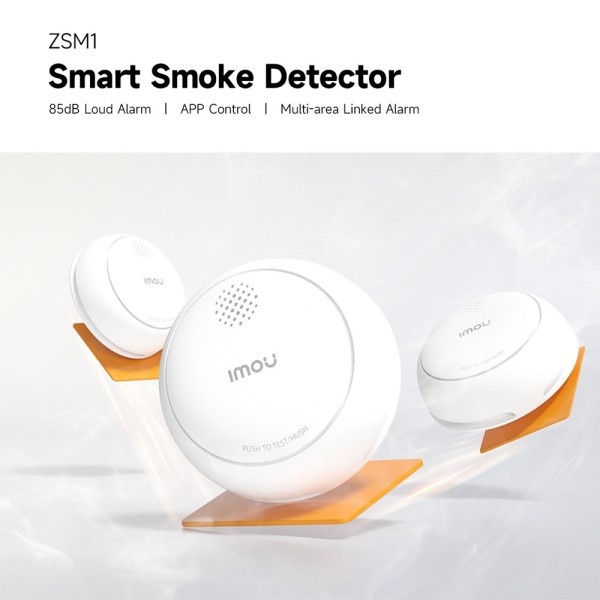 Comprar IMOU ZSM1-EU-IMOU Detector de humo IMOU - Sirena 85 dB incorporada - Protocolo Zigbee / Requiere Hub (incluido) - Multi-