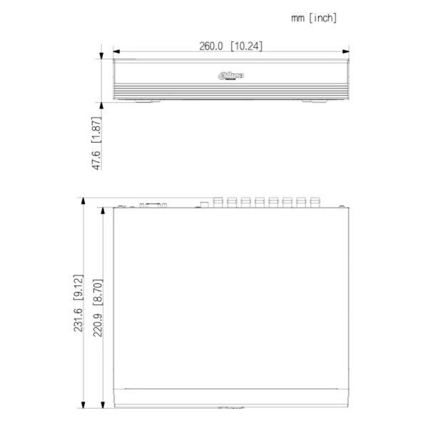 DAHUA XVR1B16H-I/T DVR 5EN1 H265 16ch 5M-N@12ips +8IP 6MP 1HDMI 1HDD AI