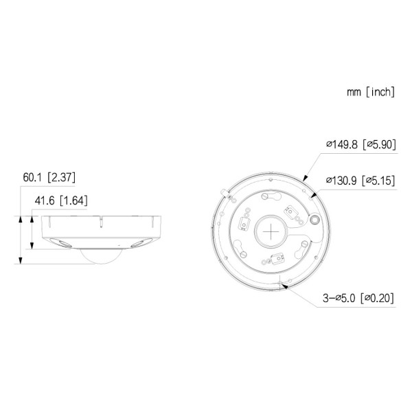 DAHUA IPC-EBW8842-AS FishEye IP H265 8M IR10m 1.85mm IK10 IP67 SD PoE AUDIO MIC/Altavoz E/S AI