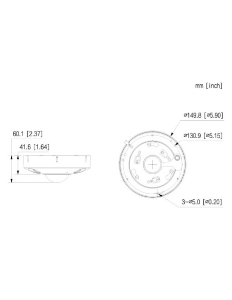 DAHUA IPC-EBW8842-AS FishEye IP H265 8M IR10m 1.85mm IK10 IP67 SD PoE AUDIO MIC/Altavoz E/S AI