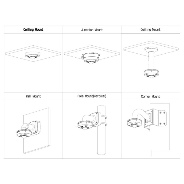 DAHUA IPC-EBW8842-AS FishEye IP H265 8M IR10m 1.85mm IK10 IP67 SD PoE AUDIO MIC/Altavoz E/S AI