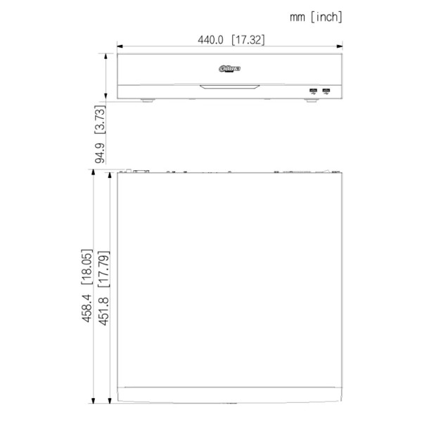 DAHUA NVR5864-EI2 NVR 64ch 448Mbps H265 2xHDMI 8HDD 2RJ45 E/S RAID 0/1/5/6/10 AI